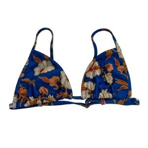 M2-57(1) JANTHEE Berlin Women's Bikini Top Floral Blue Large